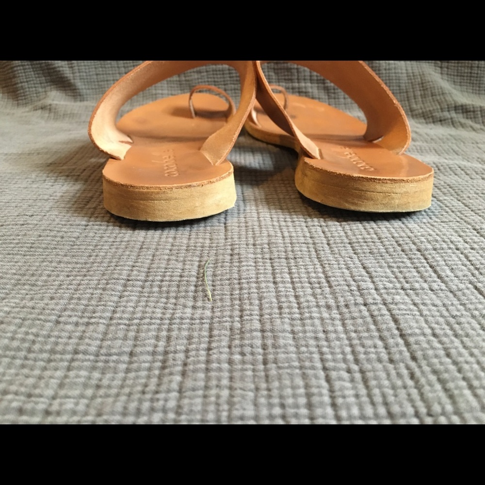 Women's Tan Leather Sandals - Picture 5 of 9
